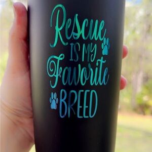 Black Chroma 20 oz Dog Rescue Tumbler